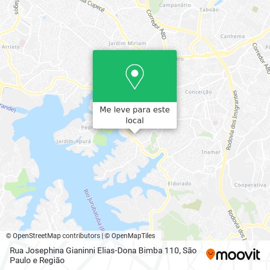 Rua Josephina Gianinni Elias-Dona Bimba 110 mapa