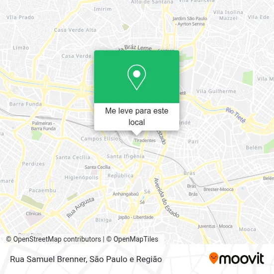 Rua Samuel Brenner mapa