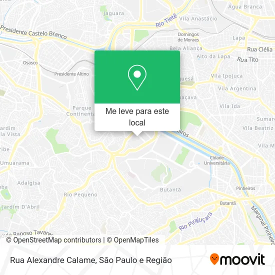 Rua Alexandre Calame mapa