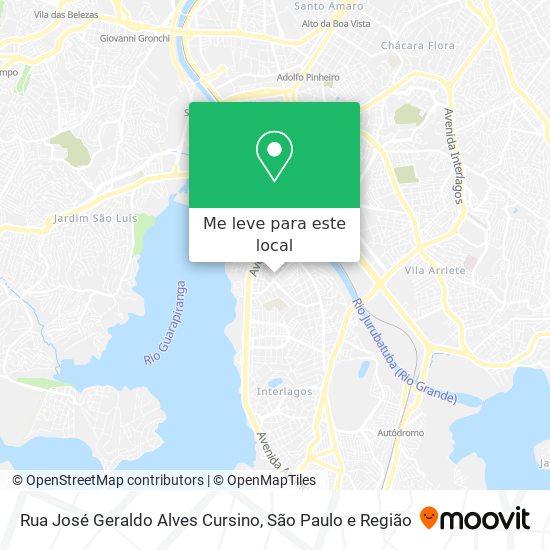 Rua José Geraldo Alves Cursino mapa
