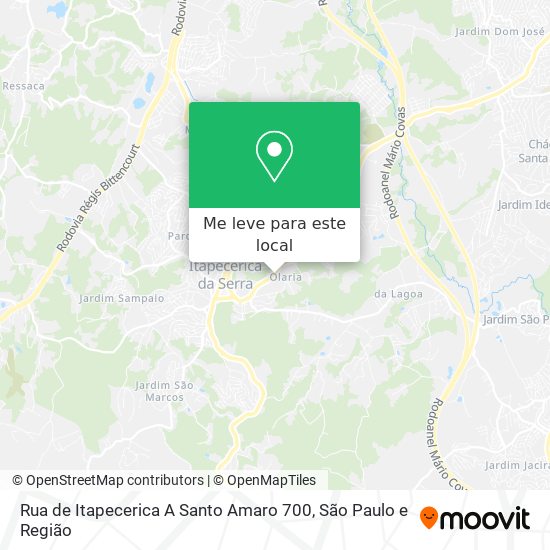 Rua de Itapecerica A Santo Amaro 700 mapa