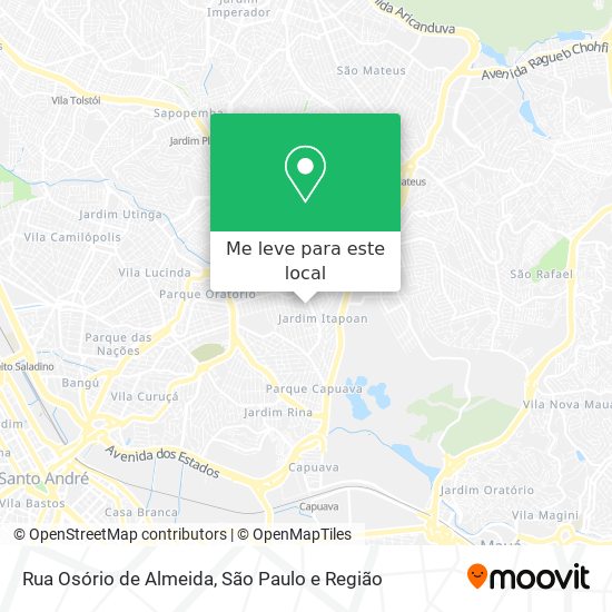 Rua Osório de Almeida mapa