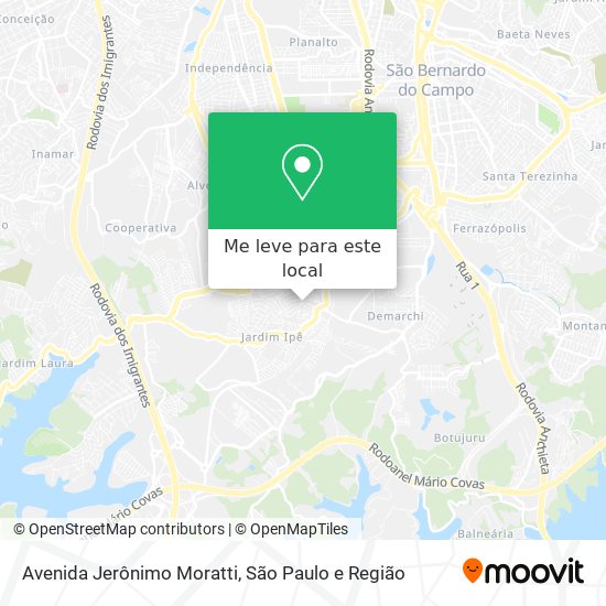 Avenida Jerônimo Moratti mapa