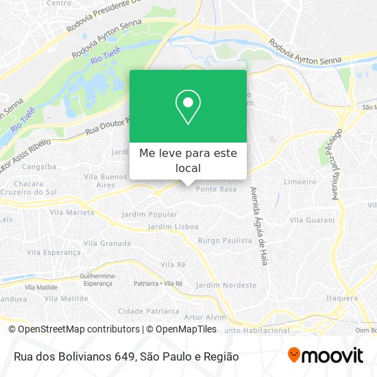 Rua dos Bolivianos 649 mapa