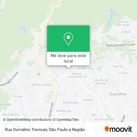 Rua Durvalino Trevisan mapa