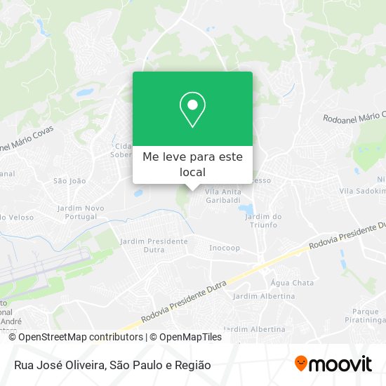 Rua José Oliveira mapa