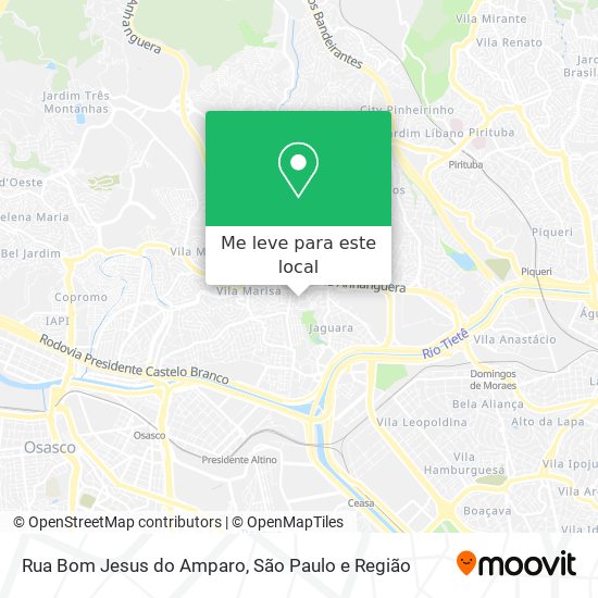 Rua Bom Jesus do Amparo mapa