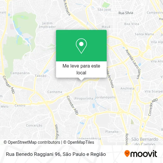 Rua Benedo Raggiani 96 mapa