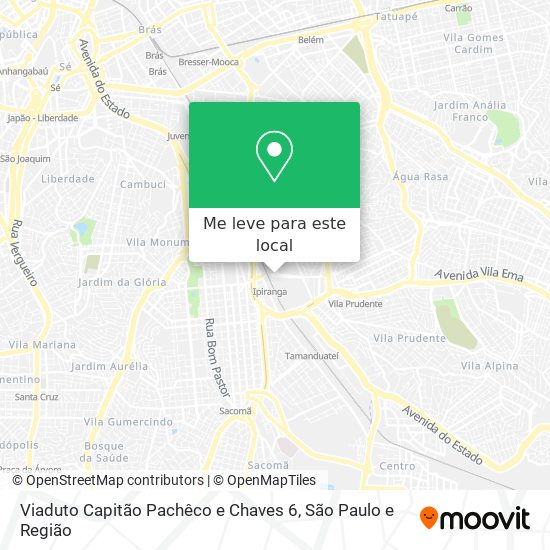 Viaduto Capitão Pachêco e Chaves 6 mapa