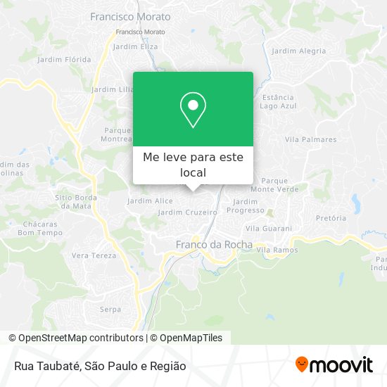 Rua Taubaté mapa