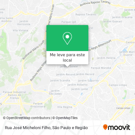 Rua José Micheloni Filho mapa