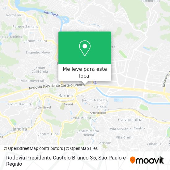 Rodovia Presidente Castelo Branco 35 mapa