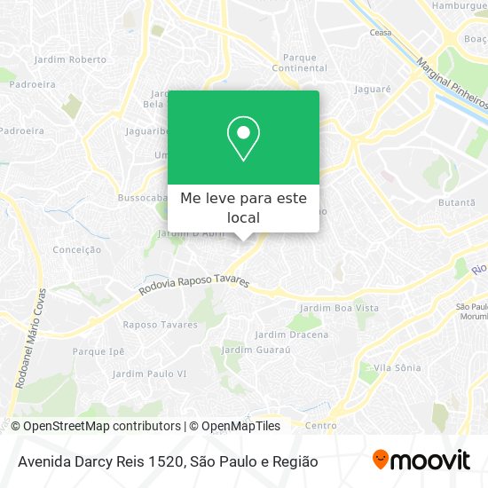 Avenida Darcy Reis 1520 mapa