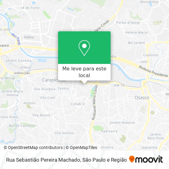 Rua Sebastião Pereira Machado mapa