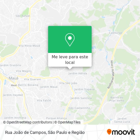 Rua João de Campos mapa