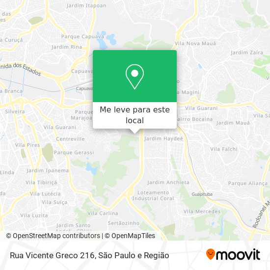 Rua Vicente Greco 216 mapa