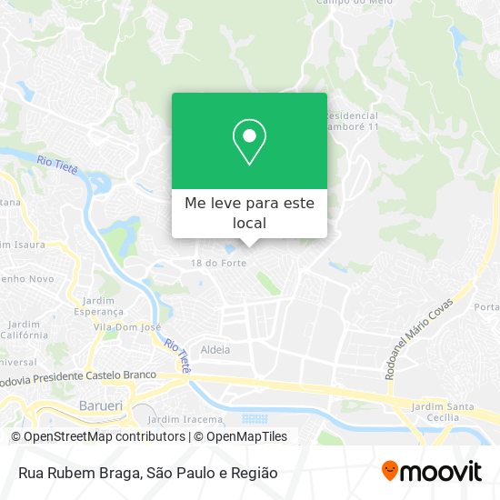 Rua Rubem Braga mapa