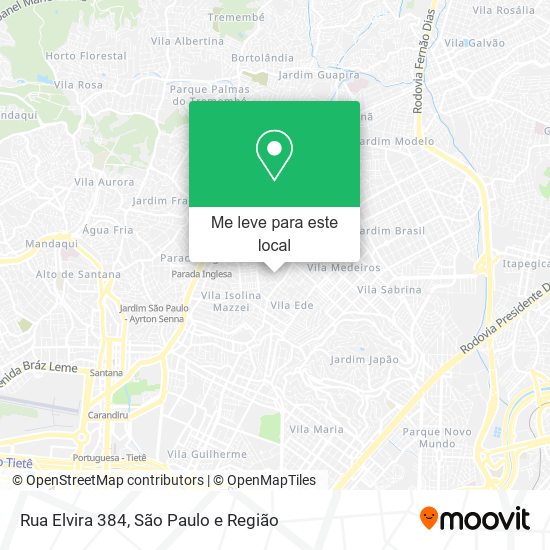 Rua Elvira 384 mapa