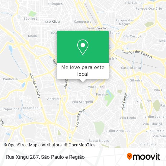 Rua Xingu 287 mapa