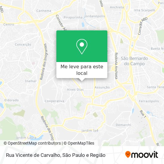 Rua Vicente de Carvalho mapa
