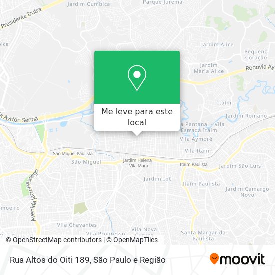Rua Altos do Oiti 189 mapa