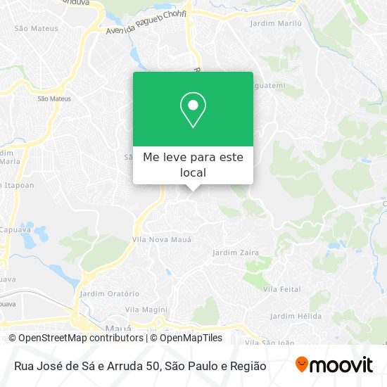 Rua José de Sá e Arruda 50 mapa