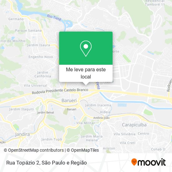 Rua Topázio 2 mapa