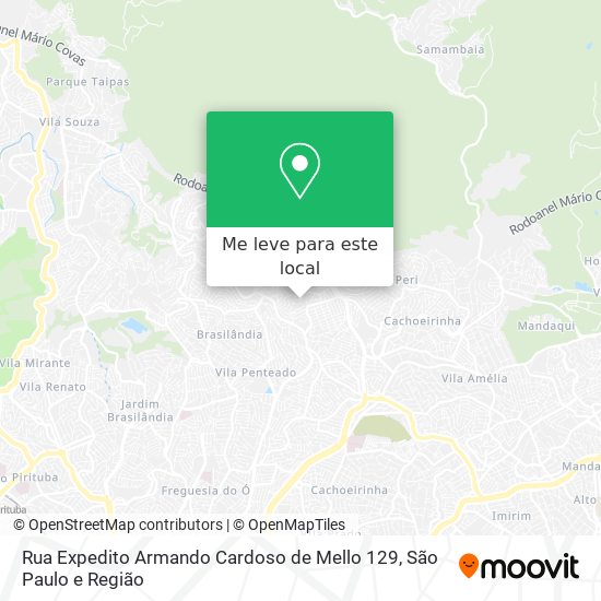 Rua Expedito Armando Cardoso de Mello 129 mapa