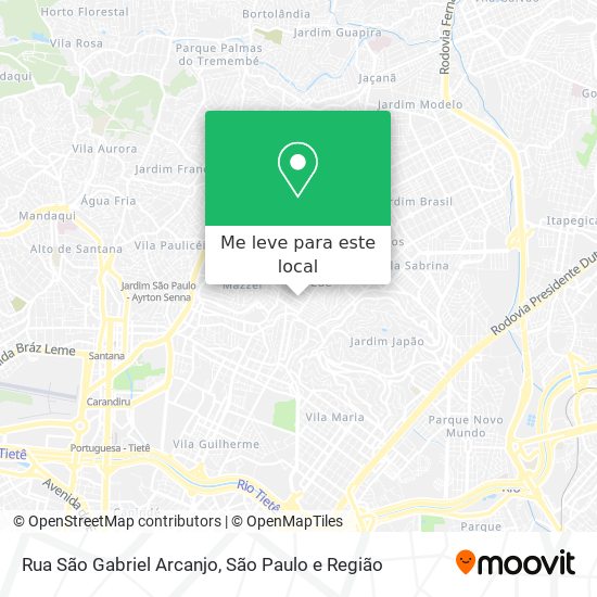 Rua São Gabriel Arcanjo mapa