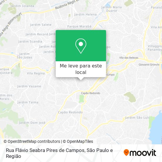 Rua Flávio Seabra Píres de Campos mapa