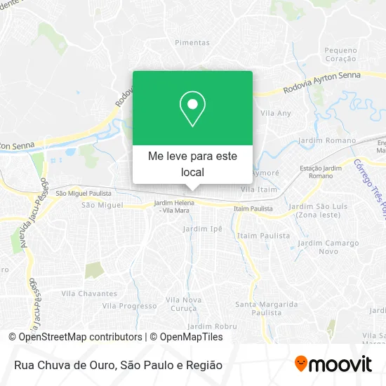 Rua Chuva de Ouro mapa