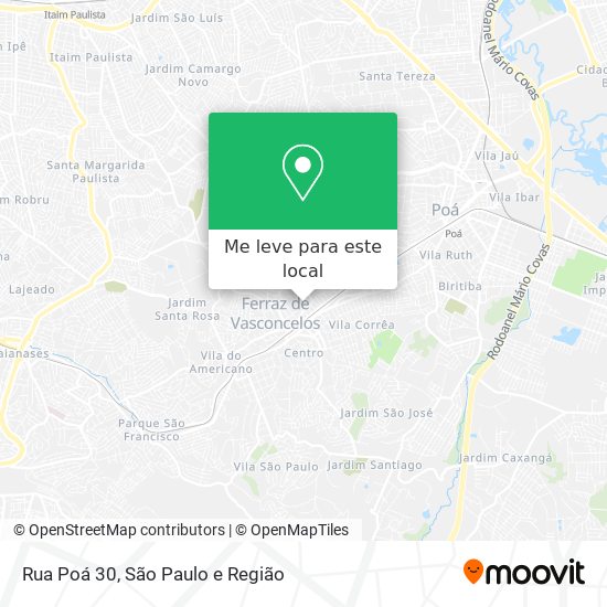 Rua Poá 30 mapa