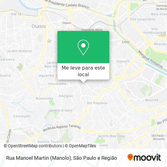 Rua Manoel Martin (Manolo) mapa