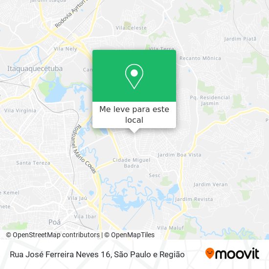 Rua José Ferreira Neves 16 mapa