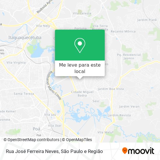 Rua José Ferreira Neves mapa