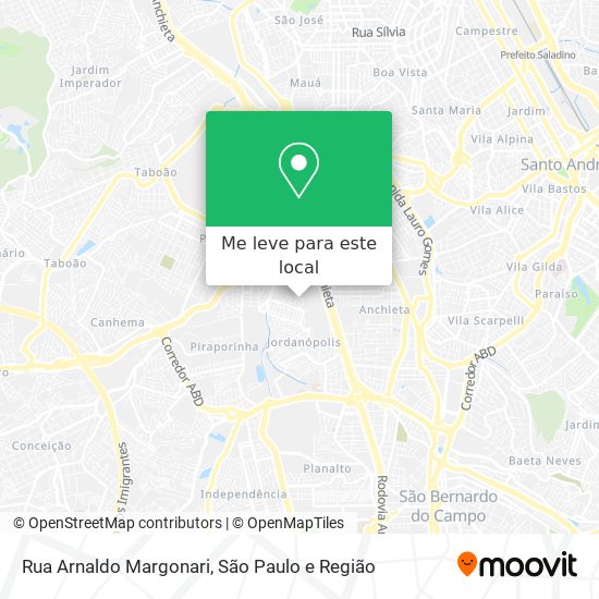 Rua Arnaldo Margonari mapa