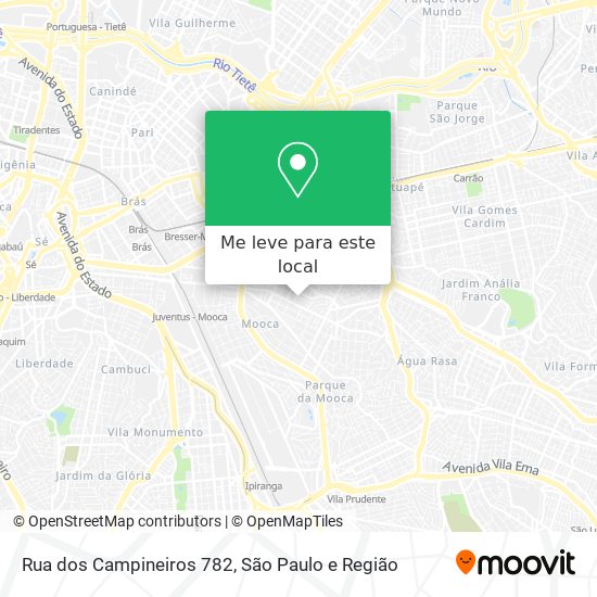 Rua dos Campineiros 782 mapa