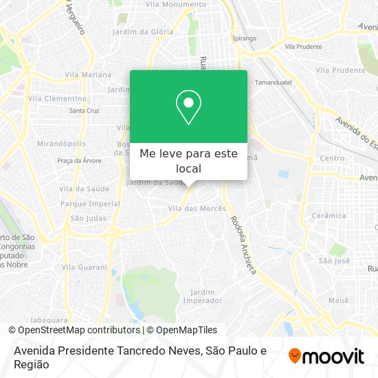 Avenida Presidente Tancredo Neves mapa