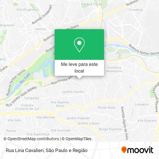 Rua Lina Cavalieri mapa