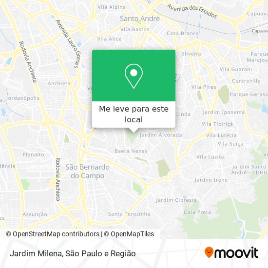 Jardim Milena mapa