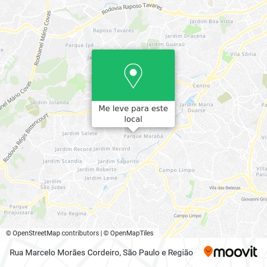 Rua Marcelo Morães Cordeiro mapa