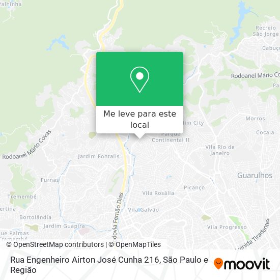 Rua Engenheiro Airton José Cunha 216 mapa