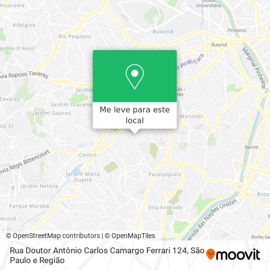 Rua Doutor Antônio Carlos Camargo Ferrari 124 mapa