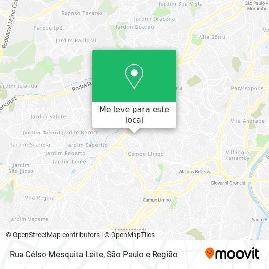 Rua Célso Mesquita Leite mapa