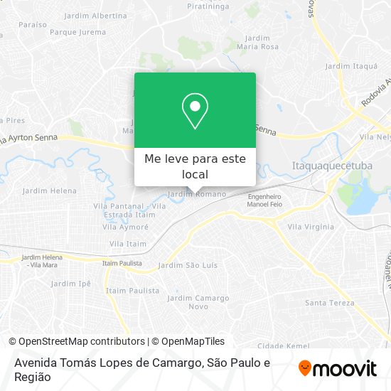 Avenida Tomás Lopes de Camargo mapa