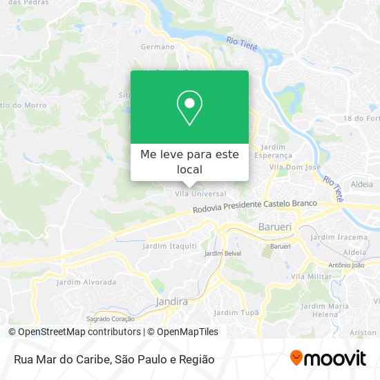 Rua Mar do Caribe mapa
