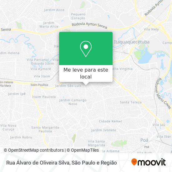 Rua Álvaro de Oliveira Silva mapa