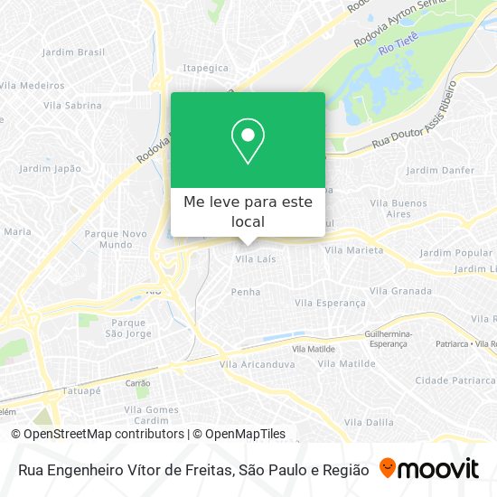 Rua Engenheiro Vítor de Freitas mapa