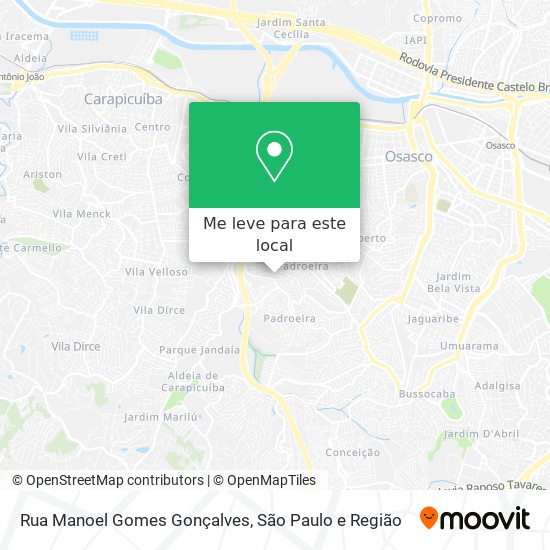 Rua Manoel Gomes Gonçalves mapa