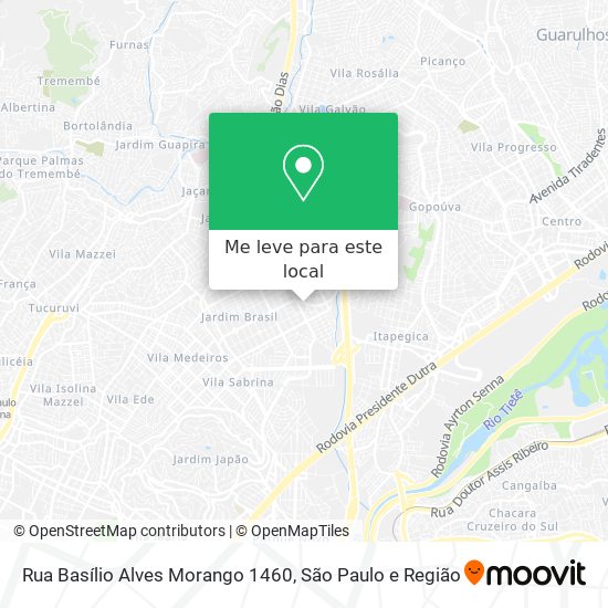 Rua Basílio Alves Morango 1460 mapa